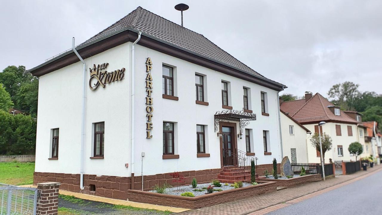Zur Krone Aparthotel Widdershausen Bagian luar foto
